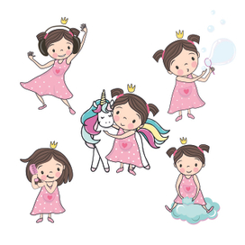 Персонаж девочки Алисы для детской косметики