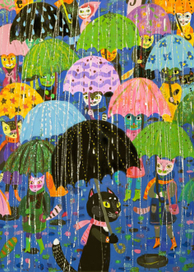 черный зонт