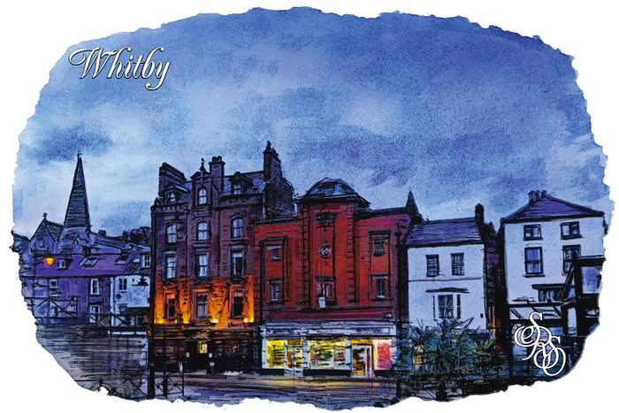  Postcard "An Evening in Victoria Park Whitby"