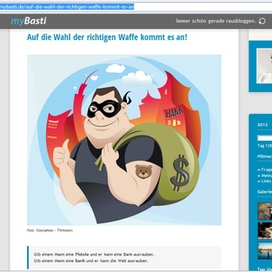 Иллюстрация "Грабитель Банка" в использовании