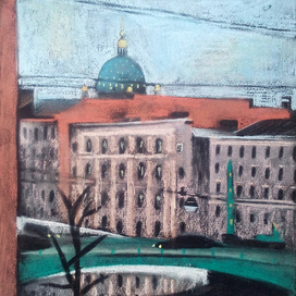 вид из окна в феврале