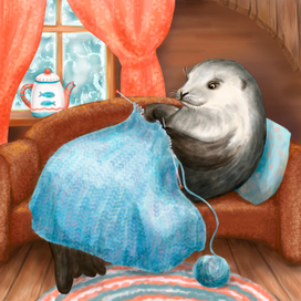 Тюлень и тёплое одеяло