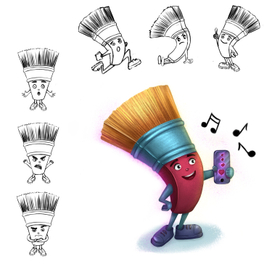 Концепт персонажа- Кисточка