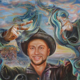 Портрет написан на заказ для модельера и просто хорошего человека Игоря Гуляева.  Холст,масло 60*90