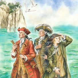 Иллюстрация на обложку. К "Острову сокровищ"