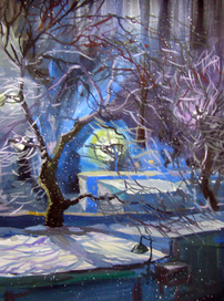 Гаражи ночью