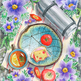 Пикник среди сон-травы