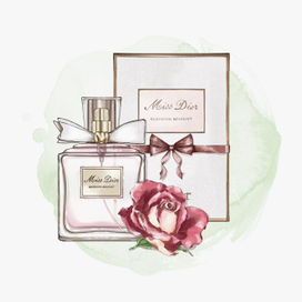 Интерпретация рекламной иллюстрации для аромата Dior