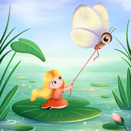 Книжная иллюстрация Дюймовочка