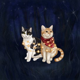 Иллюстрация котобратьев Кличко и Спортсмена