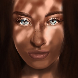 Девушка и лучи света