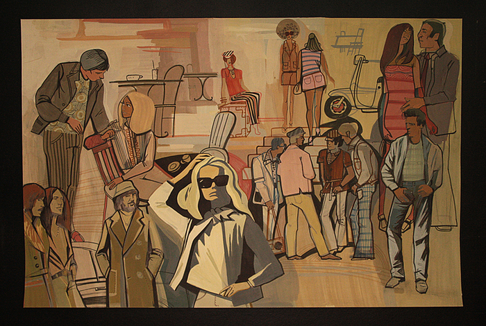 Дама в очках...