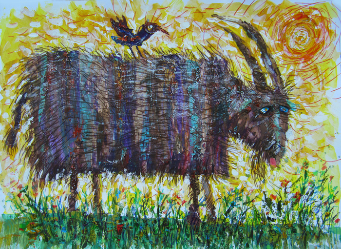 козёл и птаха