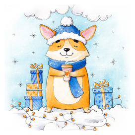 Корги и кофе