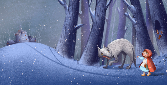 Иллюстрация к сказке "Красная Шапочка"