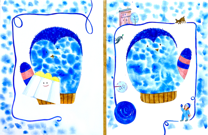 Обложка сказки Юлии Симбирской «История синей варежки»