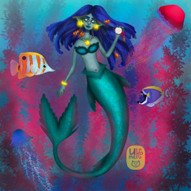 Русалочка с клоунами