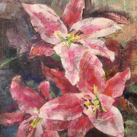 этюд с лилиями