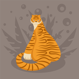 Тигр в джунглях