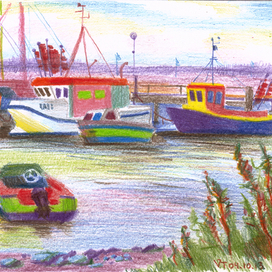 Ruegen. Glowe. Hafen.