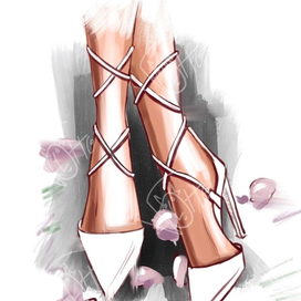 Ножки в цветах