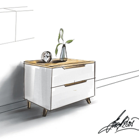 Иллюстрациия предмет интерьера, скетч 