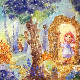 Дверь на лугу