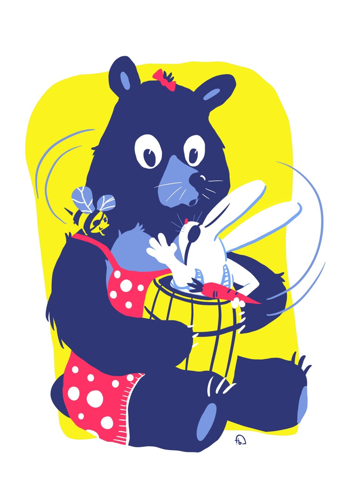 Изумленная медведица и заяц-пират