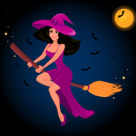 привлекательная ведьмочка