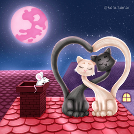 Влюбленные котики