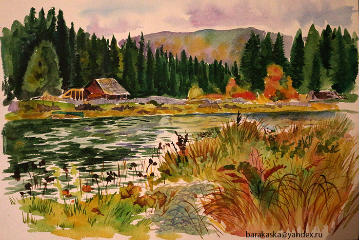 Одинокий домик на берегу Мрас-Су