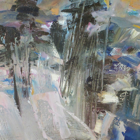 апрель в горах.этюд