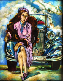 Незнакомка в стиле ретро