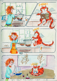 я не умею готовить, зато мой кот умеет