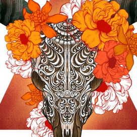 Оранжевые пионы