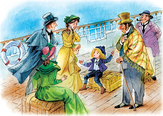 Маленький лорд на палубе рассказывает завораживающие истории