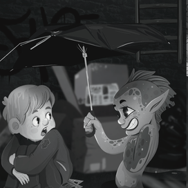 Mermaid in the Rain / Illustration series