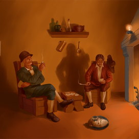 Игра у камина