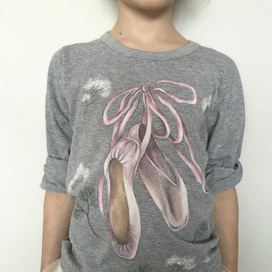 Рисунок для принта "пуанты"