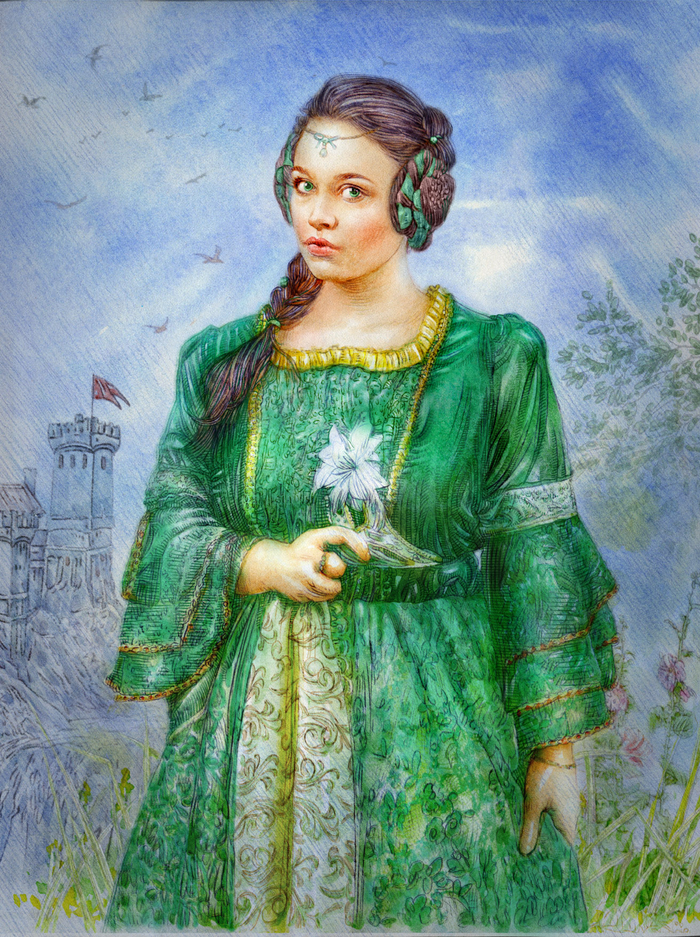 Эскиз образа героини сказки