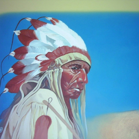 ,,Вождь краснокожих,,Фрагмент настенной росписи.