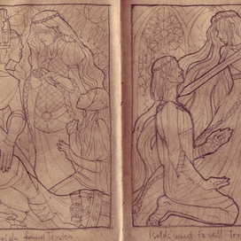 Изольда, Перенес и Бранжьена находят раненного Тристана / Изольда узнает убийцу Морольда