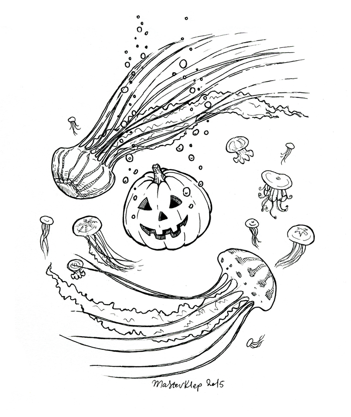 Приключения тыквы на дне моря =)