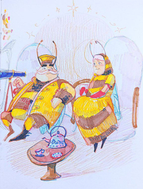 Иллюстрации, выполненные традиционными материалами 