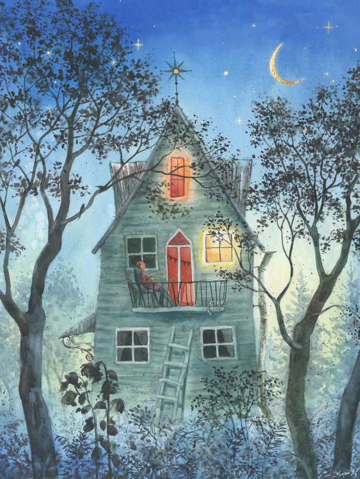 Между прошлым и будущим. Ночной пейзаж.