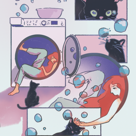 Мыльные пузыри в прачечной