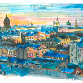 Roofs of Saint-Petersburs