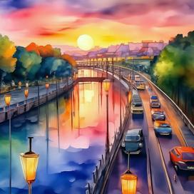 Оживленное движение