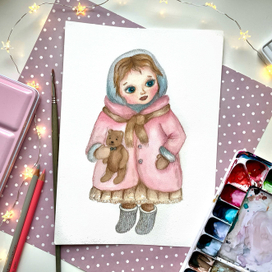 Девочка с медвежонком 