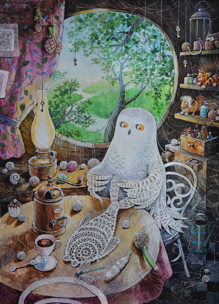 Совушка. 2015г. 50х70